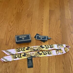 Fendi & Versace (Fendace) Pink and Gold Women's Scarf